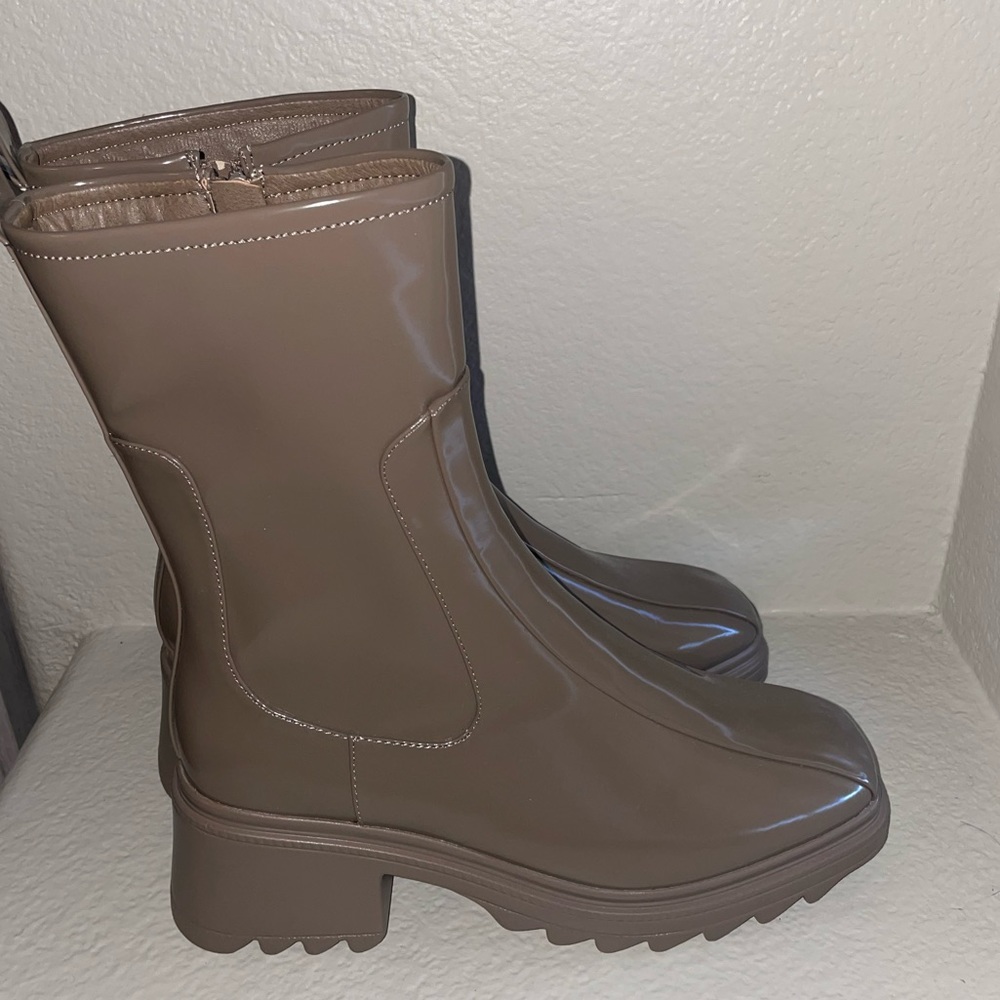 Olive green booties
